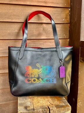 Coach Ombré Embossed Horse and Carriage Tote Bag